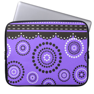 Garland ARTdeco black white + your backgr. color Laptop Sleeve
