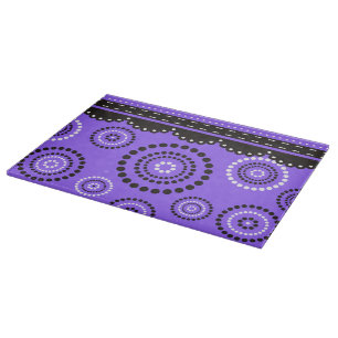 Garland ARTdeco black white + your backgr. colour Cutting Board