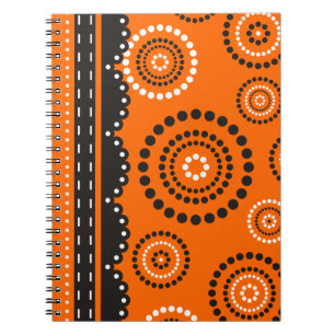 Garland ARTdeco black white + your backgr. colour Spiral Notebook