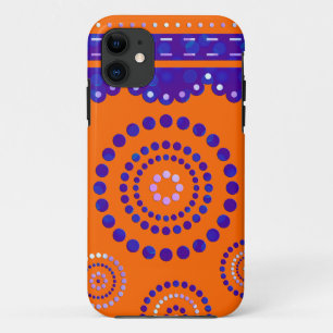 Garland ARTdeco violet blue + your backgr. colour iPhone 11 Case