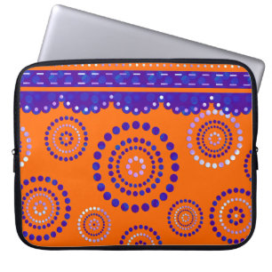 Garland ARTdeco violet blue + your backgr. colour Laptop Sleeve