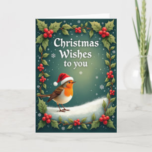 Garland Bird Christmas Card