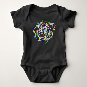 Garland Christmas Lights  Baby Bodysuit