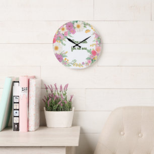 Garland Flowers Clock