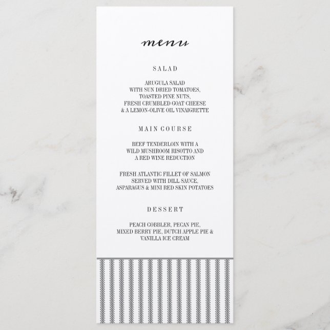 GARLAND GREENS WEDDING MENU (Front)