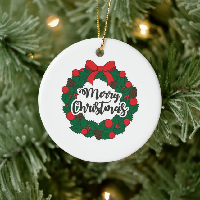 Garland Merry Christmas Ceramic Tree Decoration (Tree)