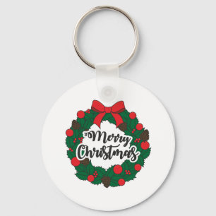 Garland Merry Christmas Key Ring