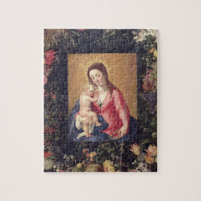 Garland of Fruit and Flowers with Virgin and Child Jigsaw Puzzle (Vertical)