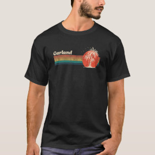 Garland Vintage Sunset 80s Palm Trees Retro Vacati T-Shirt