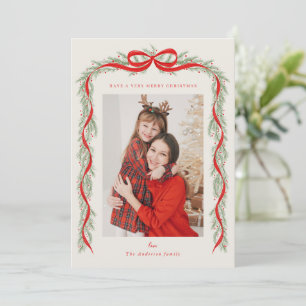 Garland with a bow card