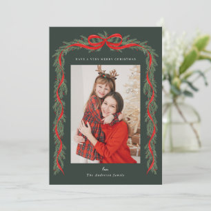 Garland with a bow card