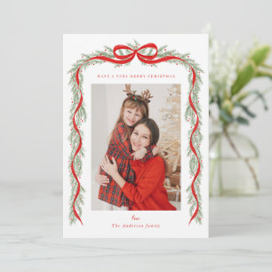 Garland with a bow card