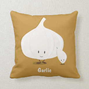 Garlic and Clove characters Throw Pillow