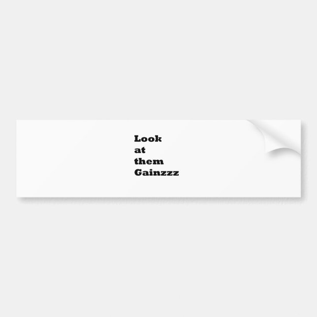 Garlic ate them gains! bumper sticker (Front)