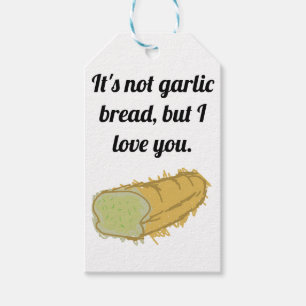 Garlic bread art gift tag