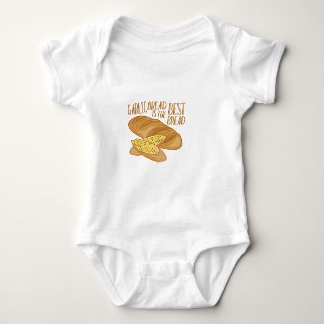 Garlic Bread Baby Bodysuit (Front)