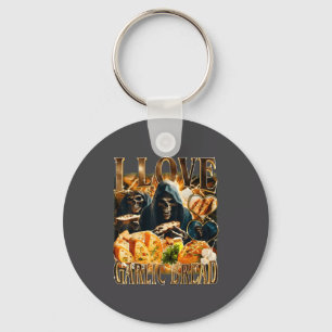 Garlic Bread Food Lover Funny Skeleton Meme Humor  Key Ring