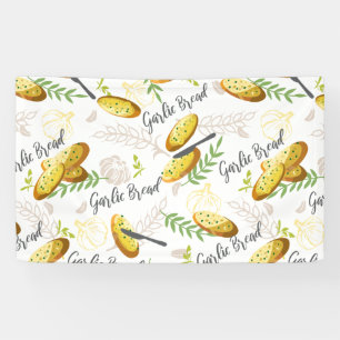 Garlic Bread Illustration Pattern V1 Banner