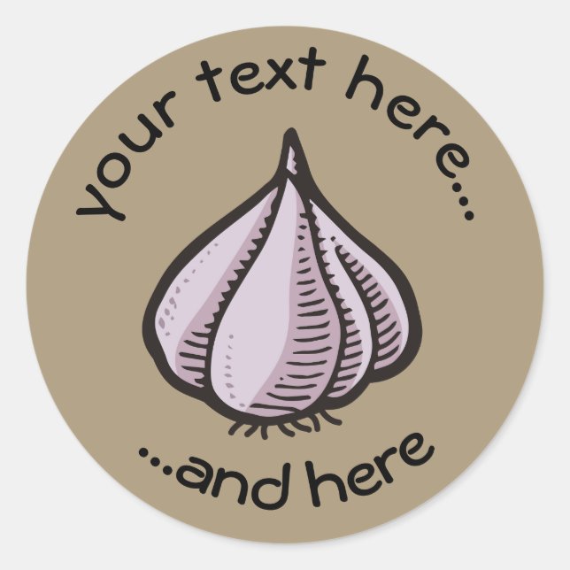 Garlic Bulb Classic Round Sticker (Front)