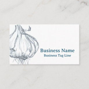 Garlic Bulb Ink Art Medicinal Herb Business Card