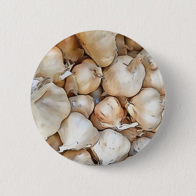 Garlic Bulbs 6 Cm Round Badge (Front)