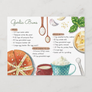 Garlic Bun Recipe Card