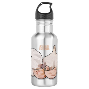 Garlic cartoon illustration 532 ml water bottle