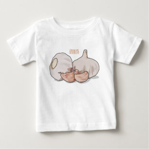 Garlic cartoon illustration   baby T-Shirt
