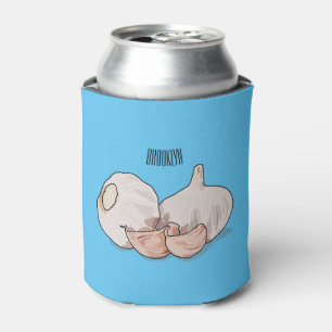Garlic cartoon illustration can cooler
