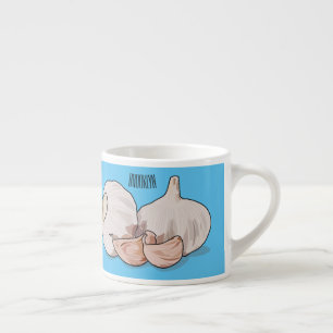 Garlic cartoon illustration   espresso cup