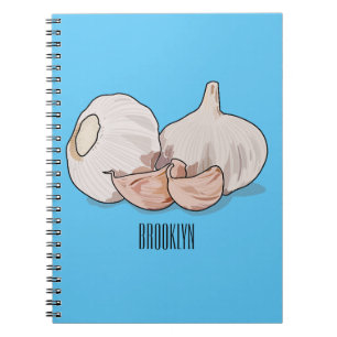 Garlic cartoon illustration notebook