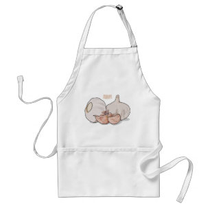 Garlic cartoon illustration standard apron
