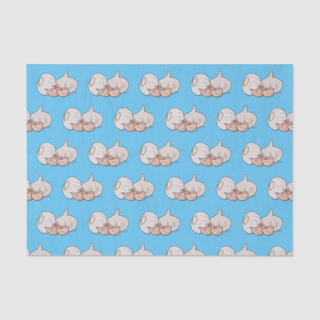 Garlic cartoon illustration   tissue paper (Front)