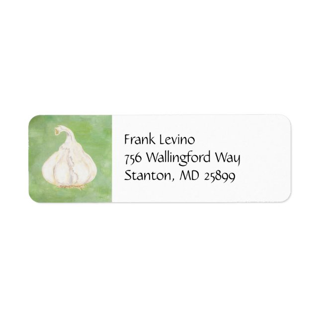 Garlic Clove address label (Front)