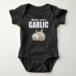 Garlic Cloves Funny Cooking Food Humour Baby Bodysuit