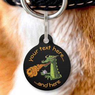 Garlic Dragon Pet Tag