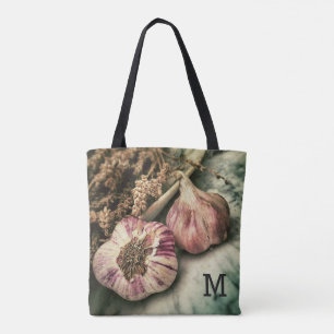 Garlic / Foodie custom monogram bags