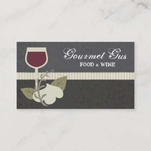 garlic herbs wine chef catering business cards