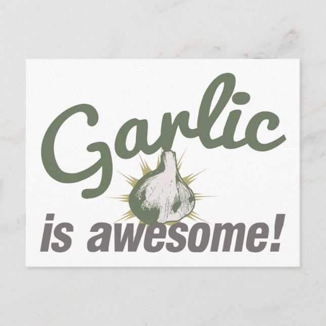Garlic is Awesome! Postcard (Front)