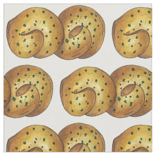 Garlic Knots Bread Roll Italian Food Cooking Chef Fabric