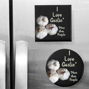 Garlic Lover Fun Culinary Photographic Magnet