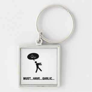 Garlic lover key ring