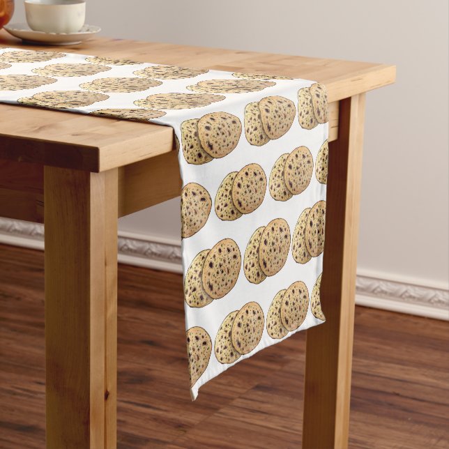 Garlic Naan Baked Indian Flatbread Cuisine Food Medium Table Runner (In Situ)