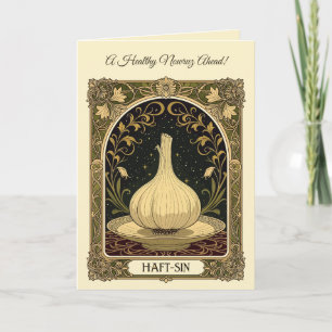 Garlic of Health Haft Sin Nowruz Tradition Card
