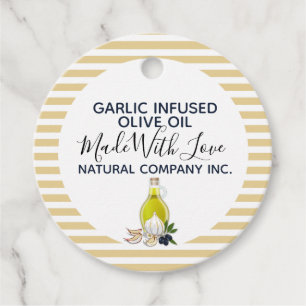 Garlic Olive oil homemade products label