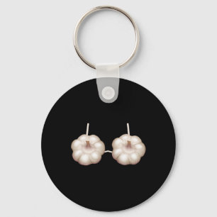 Garlic Outfit Bra Funny Halloween Costume Women Key Ring