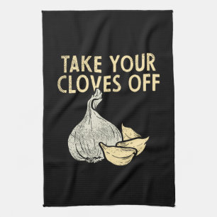 Garlic Plant Tea Towel