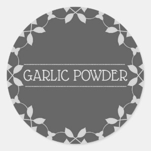 Garlic Powder Spice Jar Stickers