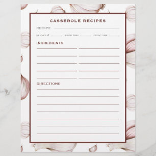 Garlic Simple White Casserole Recipe Page