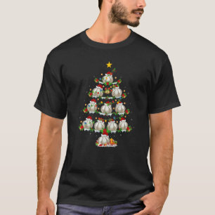 Garlic Vegetable Xmas Lights Garlic Christmas Tre T-Shirt